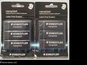 STAEDTLER Rasoplast Latex Free Eraser, 3/Pack, 2 Packs