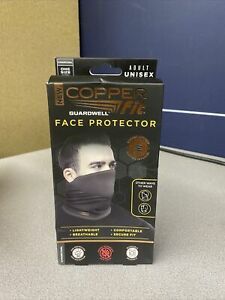 Copper Fit Guardwell Face Protector Mask Gaiter Adult Charcoal/Black Brand New