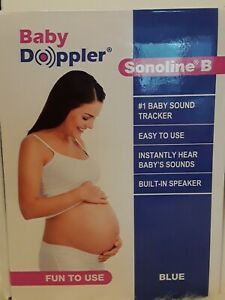 BABY DOPPLER SONOLINE B BLUE AUDIO DEVICE FOR BABY IN THE WOMB in BOX W/ MANUAL