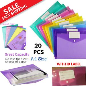 Translucent Bags A4 US Letter File Envelopes With Label Document Folder Storage