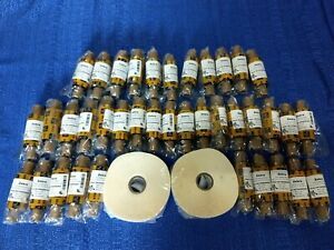 Lot of 38 Zebra Wax/Resin Ribbons (06100GS06407) &amp; 2 Label Rolls (18930)
