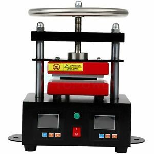 2.4&#034; x 4.7&#034; Rosin Heat Press Machine Hand Crank Dual Heated Plates 900W 110V
