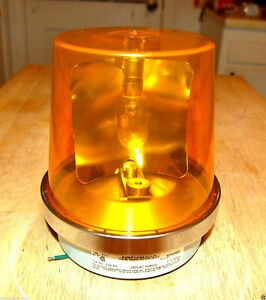 Edwards 52A-R5 Rotating Parabolic Incandescent Amber Signal Adapta-Beacon Light