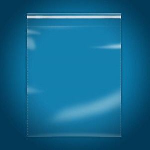 100 Count - 14&#034; x 20&#034; Self Seal Clear Cello Cellophane Resealable Plastic Poly