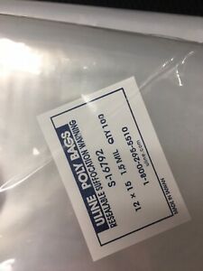 12x15&#034; 500 Clear Poly Bags Lay-Flat Open Top End 1.5 Mil Case Plastic T- Shirt