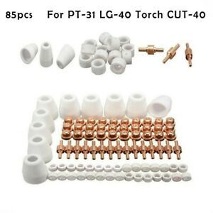 85* Air Plasma Cutter Consumables Extend Tips KIT For PT-31 LG-40 Torch CUT-40