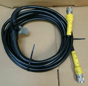 Topcon RG213 N-MALE Cable &amp; Clamp,Y 20 FT Single Antenna for Parts or Repair