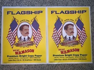 W.B. Mason 8.5&#034; x 11&#034; Copy Paper Lot of 2 Reams 1000 Sheets Total