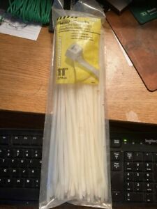(300) 11&#034; LONG BLACK  White HEAVY DUTY  CABLE ZIP TIES WRAP MADE IN USA