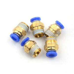 5PCS Male 1/4&#034; - 6mm Straight Push in Fitting Pneumatic Push to Connect Air WN