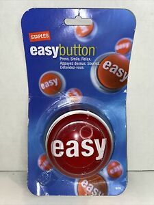 Staples Talking &#034;THAT WAS EASY&#034; BUTTON Complete With Batteries Original OEM