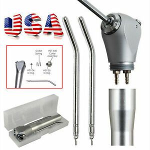 Dental 3 Way Air Water Spray Triple Syringe Handpiece + 2 Nozzles Tips Tubes USA