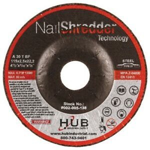 4-1/2&#034; X 3/32&#034; X 7/8&#034; T27 HUB NAIL SHREDDER CUTTING WHEELS 50 Pack