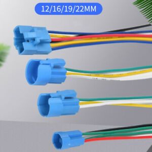 Led Light Push Button Switch Quick Connector 12/16/19/22 Plug Ca^VV