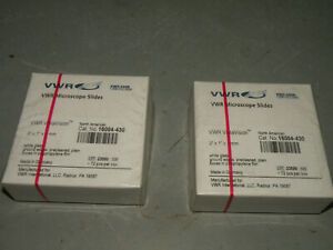 (2) Cases of (72) VWR Microscope Slides (144 Total) 3&#034;x1&#034;x1mm 16004-431
