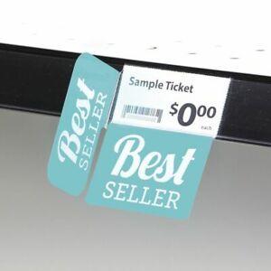 Green Plastic Shelf Talker With Flag &#034;Best Seller&#034; - 2 1/2&#034;L x 3&#034;H