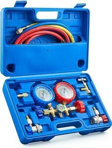 ORION MOTOR TECH 3 Way AC Manifold Gauge Set for R134a R12 R22 R502 w/Case NEW