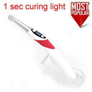 Dental Curing Light Lamp Blue LED Light Metal Head 2500mw Wireless Recharge