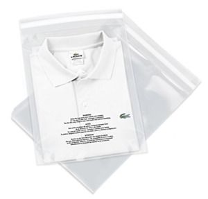 Spartan Industrial - 12&#034; X 15&#034; 500 Count Self Seal Clear Poly Bags with Warning