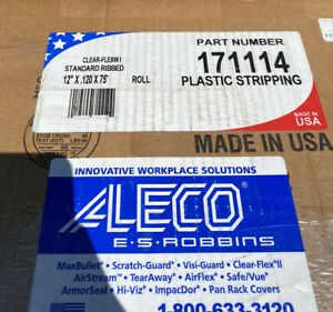 Aleco Plastic Door Way Stripping 12” x 0.12 x 75&#039; Standard Rib Clear Flex 171114