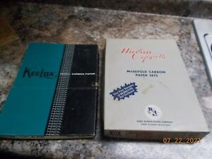 Boxes of Carbon Paper Keelox 8x10 Blue and Huron Copysette 8-1/2x11 Manifold