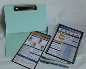 Folding Clipboard Nursing Edition with Pens and Adhesive Lab Values NEW