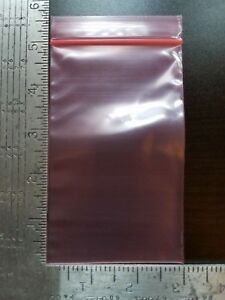100- 3x5&#034; Pink Anti-Static Zip Seal Bags 4Mil Heavy-Duty Reclosable Top Lock PAS