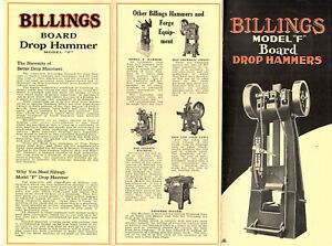 Billings Board Drop Hammers Vtge Brochure Billings &amp; Spencer Co Hartford CT