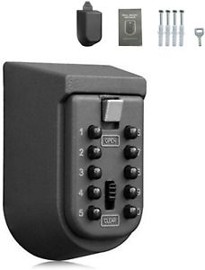 Key Safe Lock Box Outdoor Storage Box with Code Combination Password Security Lo