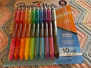 10 Paper Mate Ink Joy Gel  .7mm medium point 10 pack COLOR gel pens New Sealed