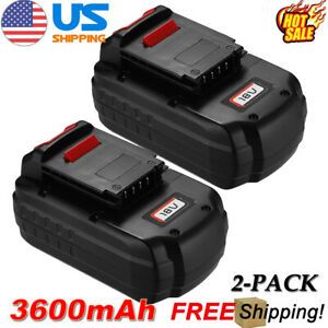 3600mAh for 18V Porter Cable 18 Volt Ni-MH Battery PC18B PCMVC PCXMVC 2-Pack