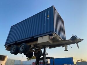 shipping container 20FT One Trip Blue Color with trailer air brakes pintle hitch
