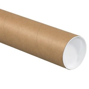 Aviditi P3026K Mailing Tubes with Caps, 3&#034; x 26&#034;, Kraft (Pack of 24)