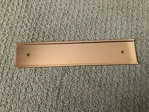 Office Wall Name Plate Holder - 2&#034; x 10&#034; Rose Gold color (Cooper-like color)