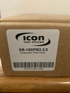 icon sb v25 sb-100 pro electronic time clock