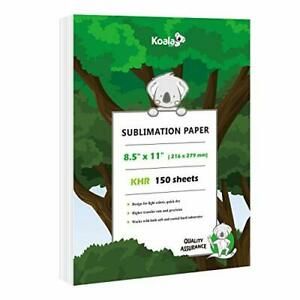 Koala 150 sheets Sublimation Paper 8.5X11 Inches for Heat Transfer DIY gift comp