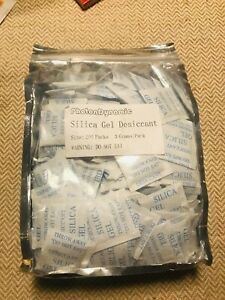 3 gram X 200 PK &#034;PhotonDynamic&#034; Silica Gel Desiccant Packets - Food Grade