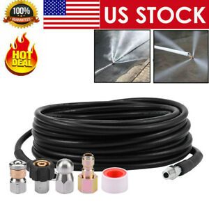Sewer Jetter Kit 1/4 Inch Nose Rotating Sewer Jetting Nozzle 4.0, 4.5, 5800PSI