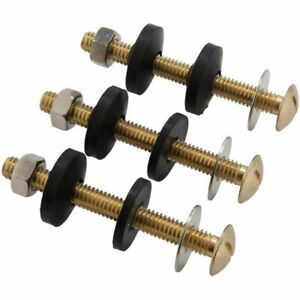 Do it 5/16 In. x 3 In. Brass, Sponge Rubber Tank Bolts (6-Pack) 438468