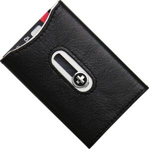 Wagner Of Switzerland Sw751 Wallet Silver Trim Holds 5 Credit/ID/Business Card