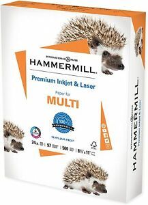 Hammermill Printer Paper, Premium Inkjet &amp; Laser Paper 24 Lb, 8.5 x 11 - 1 Ream