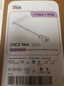 Masimo Set LNCS Neo SpO2 Neonatal/Adult Pulse Oximeter  Sensors NEW Box 20