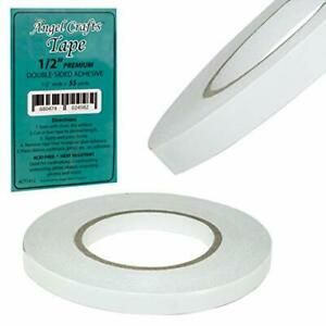 Acid-Free Double Sided Tape: Easy Tear 2 Sided Glue Adhesive 1/2 inch 1 Pack