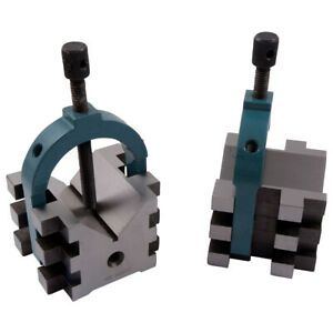 2.5 X 2.75 X 2&#034; MULIT-USE V-BLOCKS &amp; CLAMPS SET (3402-0112)