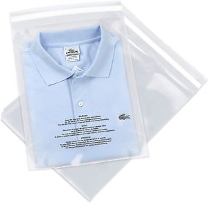 Spartan Industrial - 11” X 14” (100 Count) Self Seal Clear Poly Bags with Suf...