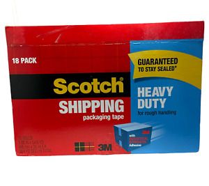 Scotch Shipping Packaging Tape (18 Rolls) 1.88 IN X 54.6 YD New In Box