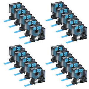 20PK Fits Black on Blue DYMO D1 45016 LabelWriter 450 400 DUO Label Tape  1/2in