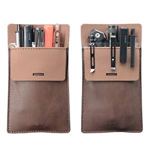 Pocket Protector, Leather Pen Pouch Holder Organizer, for Shirts Lab Coats, H...