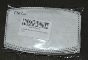 10 Pack PM2.5 Activated Carbon Filters 5 Layer Replacement for Face Mask Cover