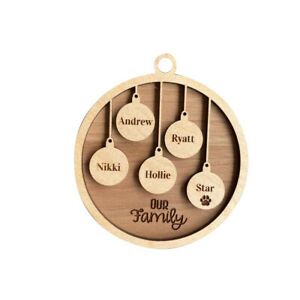 Family Ornament Set Version TWO | SVG | Glowforge and Laser Cutting